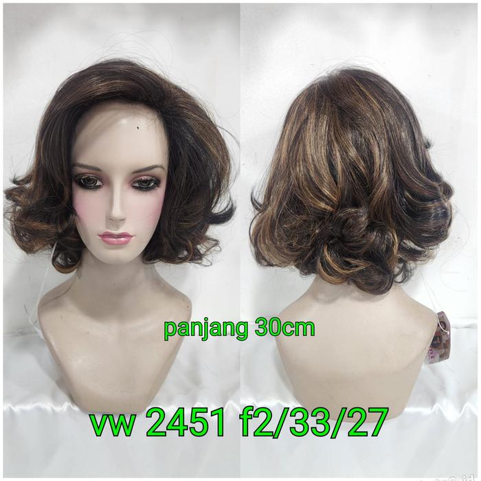 Model Rambut Ombak Promo Wig Full Model Ombak Rambut Palsu Dewasa Wanita Pendek 30 CM VW ...
