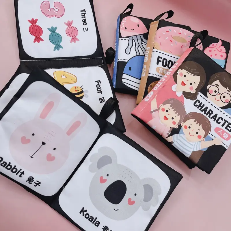 BABY FIRST SOFT BOOK | Buku kain bayi contrast | new born soft book 1