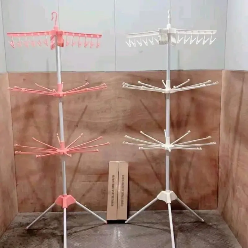 Jemuran Menara Pakaian Bayi 3 Tingkat Plastik 3