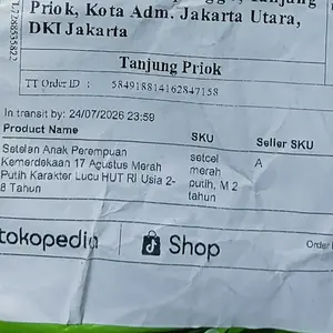Setelan Anak Perempuan Kemerdekaan 17 Agustus Merah Putih Karakter Lucu HUT RI Usia 2-8 Tahun