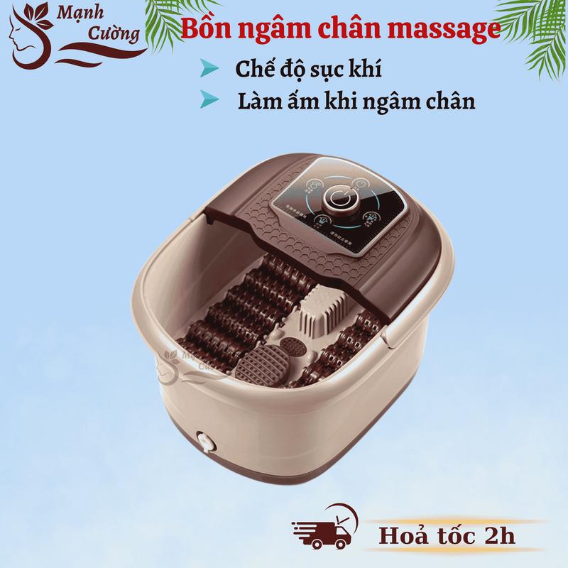 Bồn ngâm chân hồng ngoại có sục khí, Bồn Massage chân tự làm nóng nước có con lăn masage