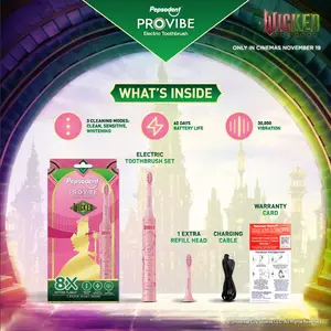 Pepsodent Provibe x Wicked Sikat Gigi Electric Starter Kit PINK