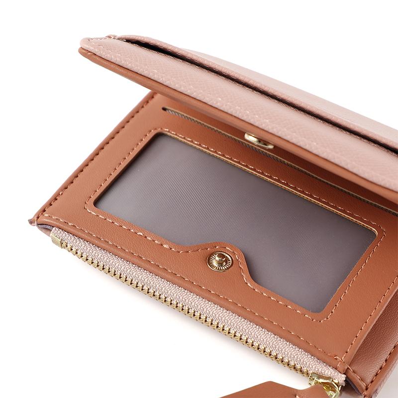 Product Introduction of Dompet Pendek untuk Wanita, Rekaan Zip, Gaya Niche, Dompet Syiling Lipat Dua, Kualiti Tinggi, Sesuai untuk Wanita Wallets Selempang 12