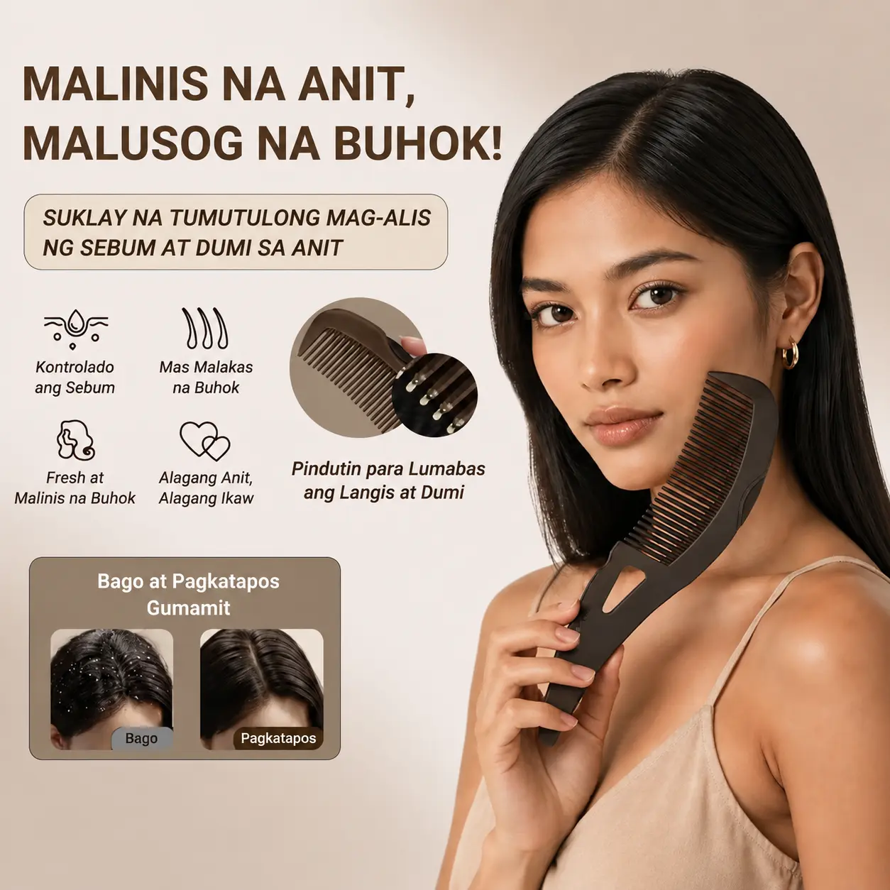 Energy Comb Press Hollow Comb Effective and Portable Massage Energy ...