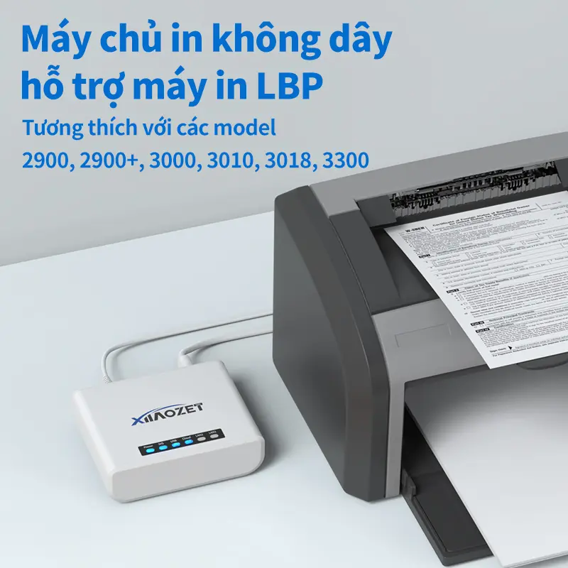 Máy chủ in không dây, Tương thích với Canon LBP 2900 và LBP2900 +, Chuyển máy in USB thành máy in không dây, LK100W147