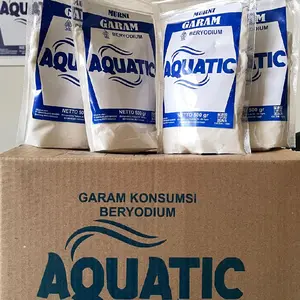 Garam Aquatic 1 Karton 20pcs 500gr (20x500gr) Beryodium Bumbu Dapur Halus Putih Bersih Masak Uyah Salt Rempah Masakan Penyedap Bahan Garam Masak