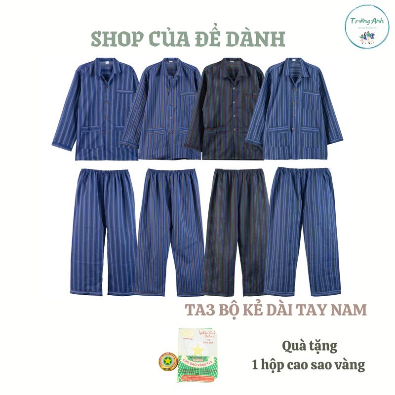 TA 3 - BỘ PYJAMA VẢI KATE CAO CẤP Quà tặng kèm 1 lọ cao sao vàng