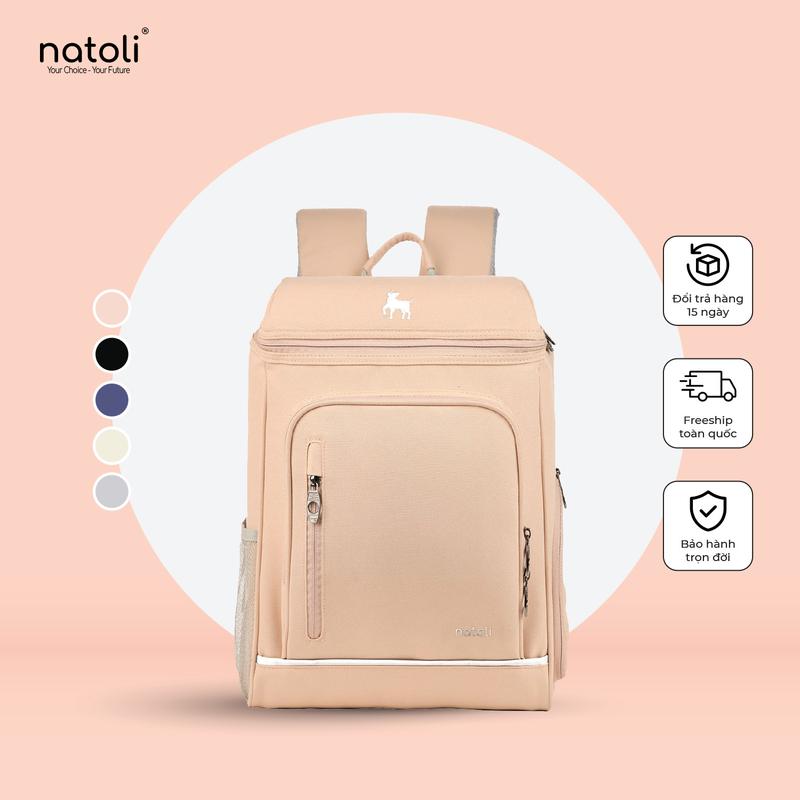 Balo hồng pastel cầu lông NATOLI đựng giày, đựng vợt cầu lông, chống nước cao cấp BST ProSport Backpack B26