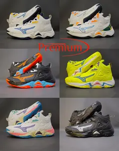 TERMURAH !!! Sepatu Voli Pria Wanita Dewasa Baru 2026 Paling Laris Sepatu Olahraga Volly Wave Mumentum 3 Mid Sepatu Lari Sepatu Jogging Senam