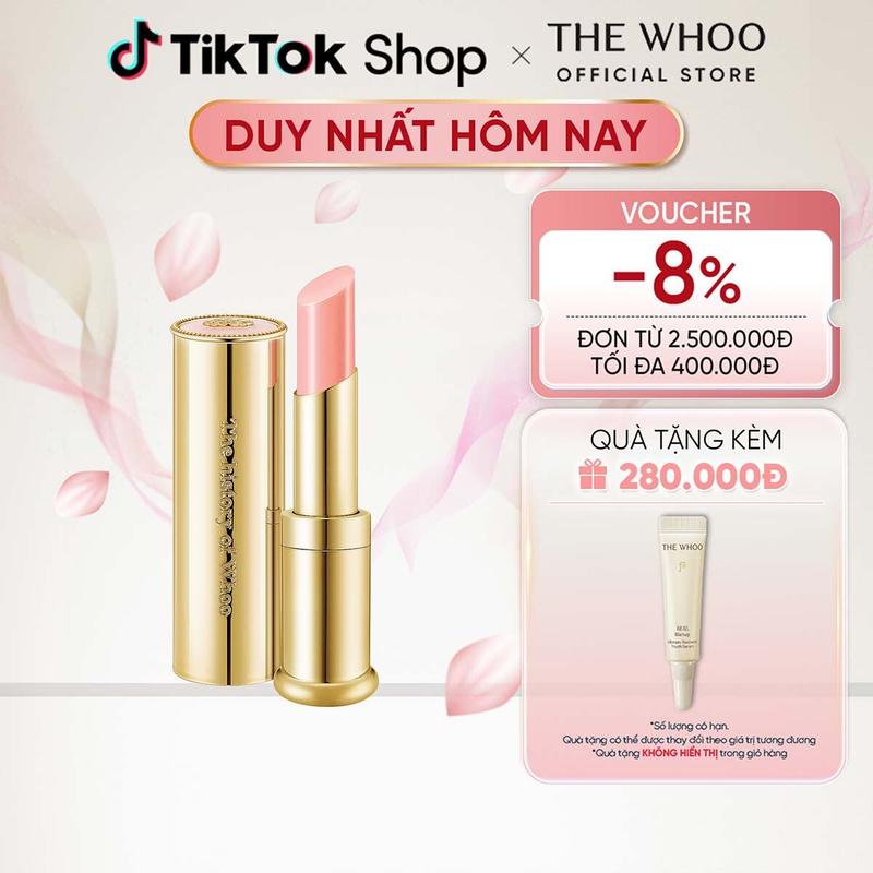   THE WHOO OFFICIAL  Son dưỡng môi Đông y Whoo Gongjinhyang Mi Glow Lip Balm 3.3g 