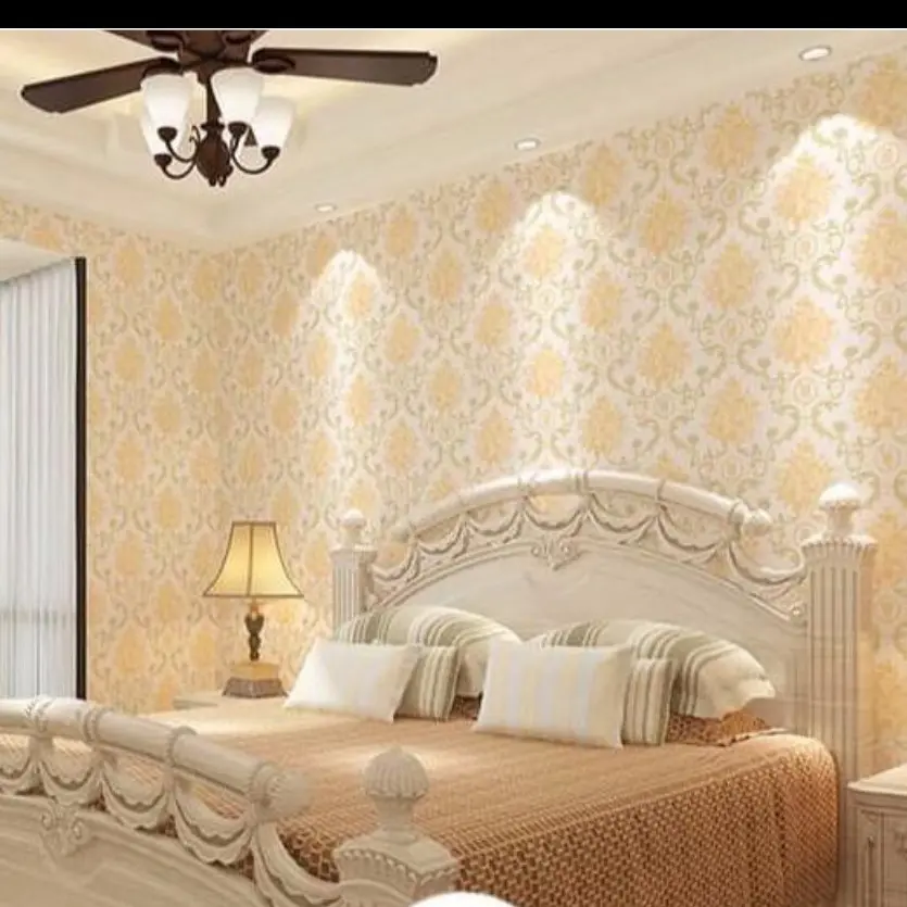 VINTAGE KUNING WALLPAPER DINDING MURAH