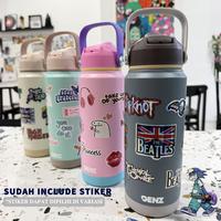 Gambar Tumbler BUBS Aesthetic Genz 710ml Botol Minum Stainless Steel Tahan Panas Dingin Vacuum BPA Free Include Stiker - CHARCOAL, BAND HOLOGRAM dari genzaesthetic Kota Bekasi 4 Tokopedia