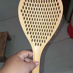 YAWANG Centong Peniris Serbaguna Putih & Orange Sendok Saringan Tahan Panas 210°C Food Grade PP Multifungsi Dapur Modern Kitchenware