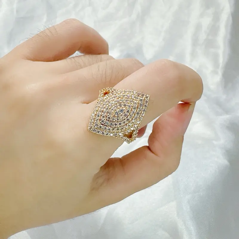 E04 {CO 2 Produk Apapun Free 1} C05 Perhiasan Lapis Emas Cincin permata Perhiasan Perempuan xuping jewellery pehiasan anti karat 4