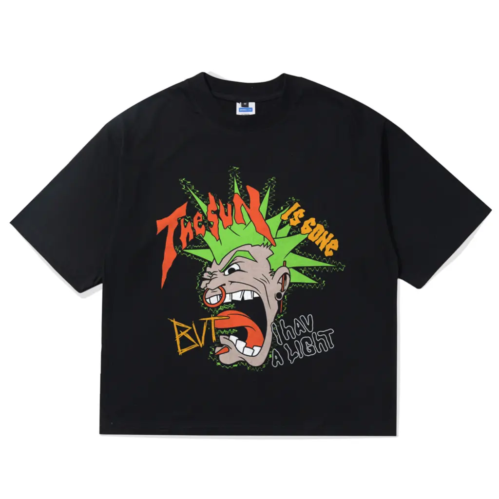 T-Shirt | Oversize | Acid | Black | Brainsgland