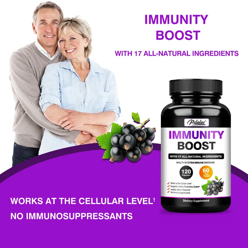Pslalae - Immune Supplement - with Elderberry, Vitamin C, Zinc - Gluten Free, Non-GMO 4