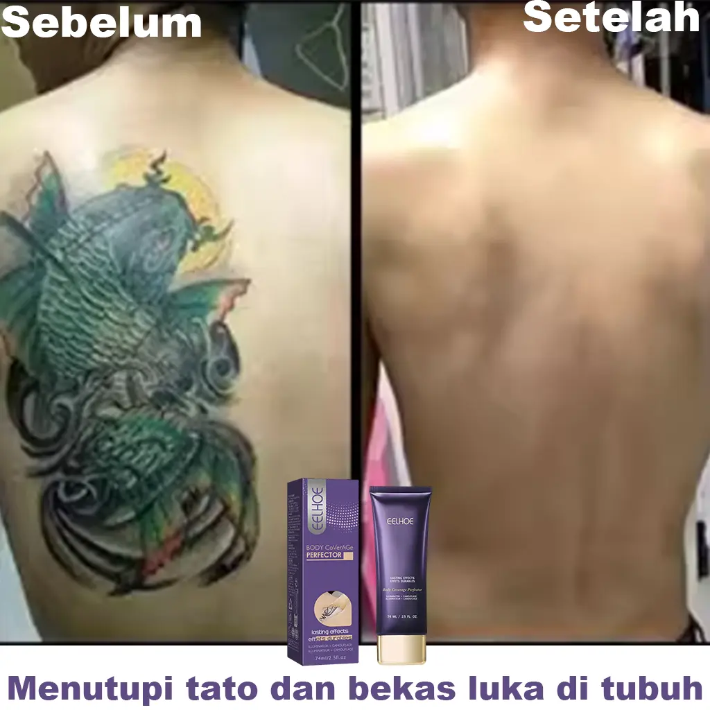 Concealer Tato Tak Terlihat - Krim Sewarna Daging Tahan Air, Sembuhkan Bekas Luka & Tanda Lahir
