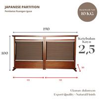 Gambar TSUITATE IGUSA Partisi Pembatas Ruangan Panel Room Divider Kayu Sekat Sketsel - 1 Panel dari Tatami Indonesia Kab. Sidoarjo 1 Tokopedia