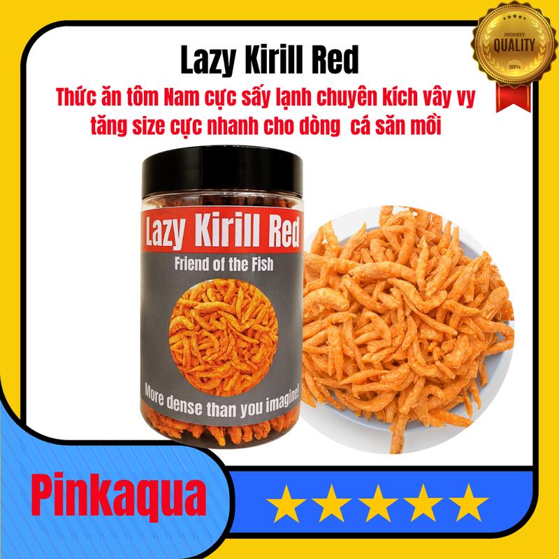   Mua 2 tặng 1 Lazy Kirill Red - Thức ăn tôm Nam cực đông khô sấy lạnh đạm cao kích size màu cá săn mồi Rồng  Chép  Rùa  La Hán cực tốt 