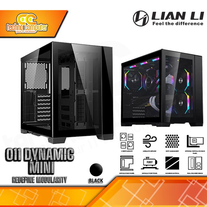 Gambar CASING LIAN LI O11 DYNAMIC MINI - Mid Tower ATX Case Tempered Glass dari Techno Computer Bali Kota Denpasar Tokopedia