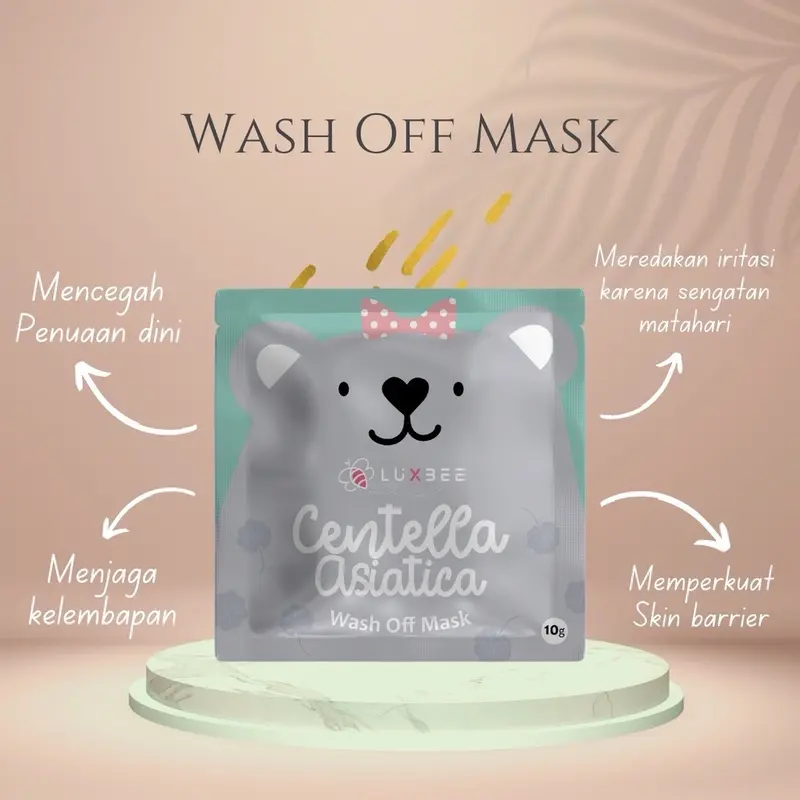 [BPOM] LUXBEE Wash Off Mask 10gr - Masker Wajah Organik Mencerahkan Kulit Wajah 2