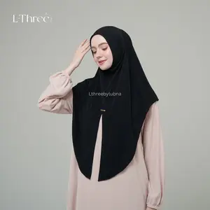Hijab Instan UKURAN STANDAR Bahan Jersey Premium Model Simple dan Elegant L THree By Lubna Lembut Nyaman Muslim Panjang Dewasa Kerudung Pad Stretch Remaja Segitiga Variasi