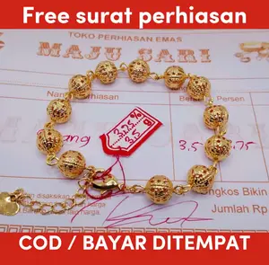 new gelang tangan wanita emas muda terbaru dapat surat toko