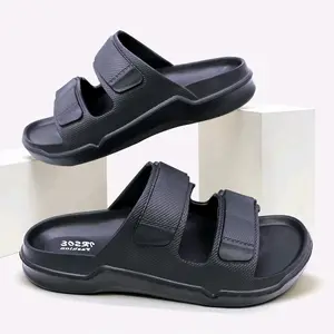 sandal selop karet pria slide hitam irsoe Sendal 392