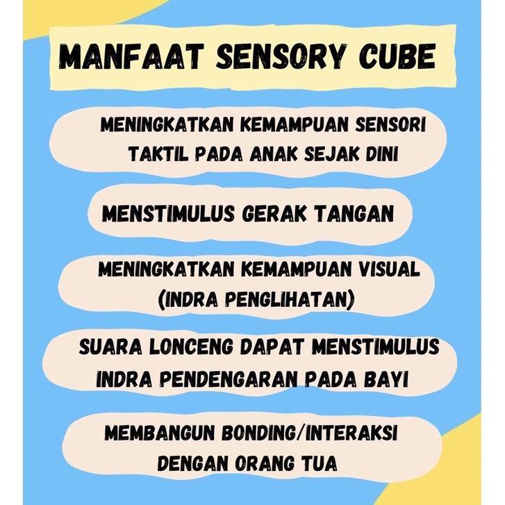 Mainan Montessori Sensory Cube Mainan Motorik Bayi 2