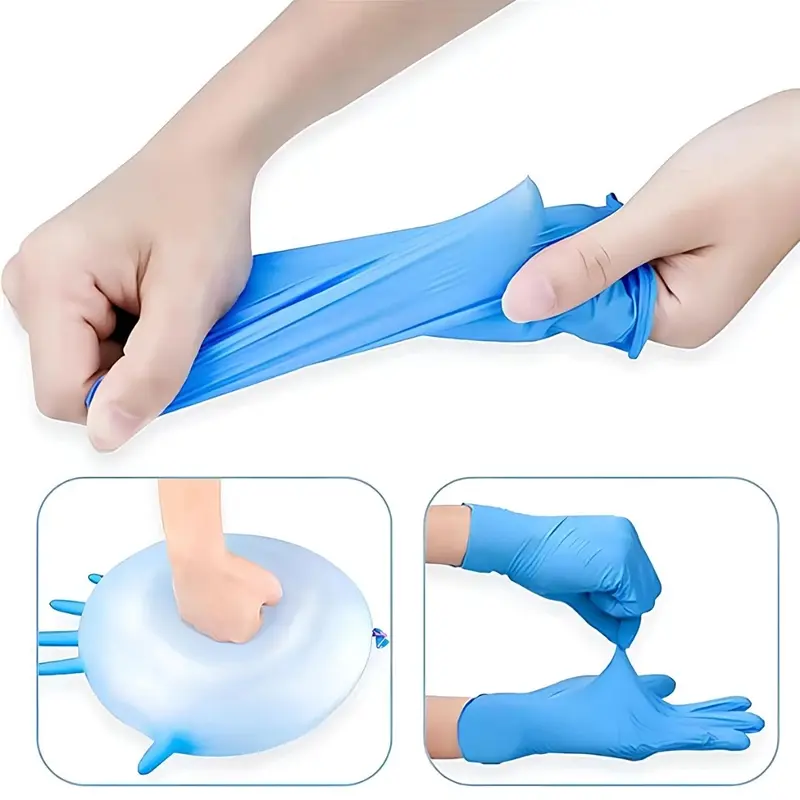Sarung Tangan Karet Nitrile Gloves Multifungsi Isi 20pc Powder Free Cleaning Supplies 4