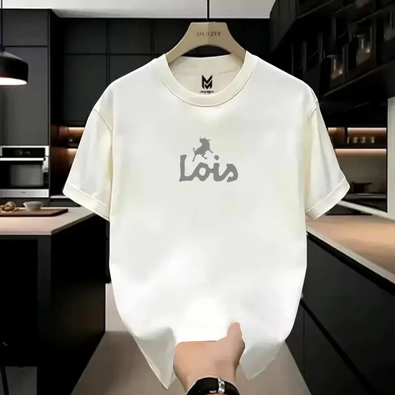 COD Baju Kaos Keren!!! Kaos Distro Motif Lois Text Silver Premium Quality Kaos Cotton Combed 24s Lengan pendek Unisex Pria/Wanita 0