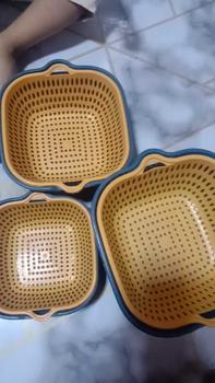 Product Review of 6 Pieces Drain Basket Set for Placing and Washing Fruits and Veggies Draining Kitchen Strainer Utensils Colander from A** U**y U**y C**n 1