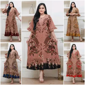 Set Dress Kekinian Rempel Ld 110 Rayon Premium Bumil dan Busui Wanita Hamil