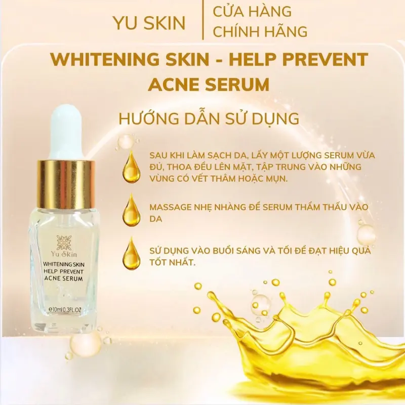 Combo 2 Lọ Serum Mụn Yu Skin 10ml Trắng 2