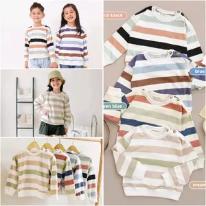 (COD) SweatShirt salur unisex Nyaman