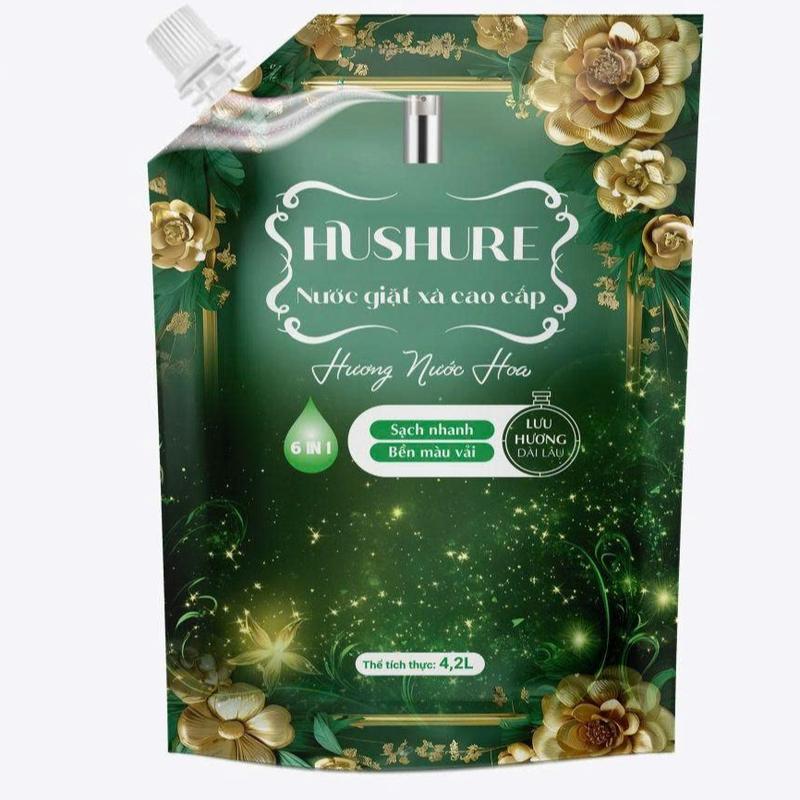 V170_ Nước giặt xả cao cấp hương nước hoa HUSHURE (Túi 4,2L)