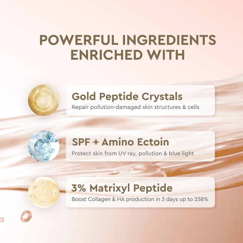 Crystallure Supreme Revitalizing Rich Cream 50 g - Skincare Moisturizer Pelembab Wajah dan Perawatan Wajah Anti Aging (Day Cream and Night Cream) with Gold Peptide Crystals, YouthGlow Active, dan SPF 35 PA +++ 2
