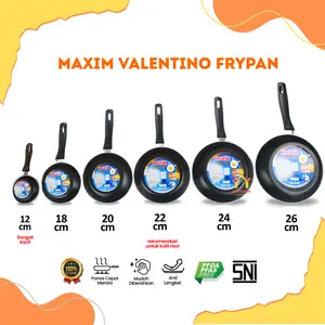 Maxim Frypan Teflon Valen Geneva Neostone Anti Lengket 12 18 20 22 24 26 cm - MHS Alat Masak Kitchenware