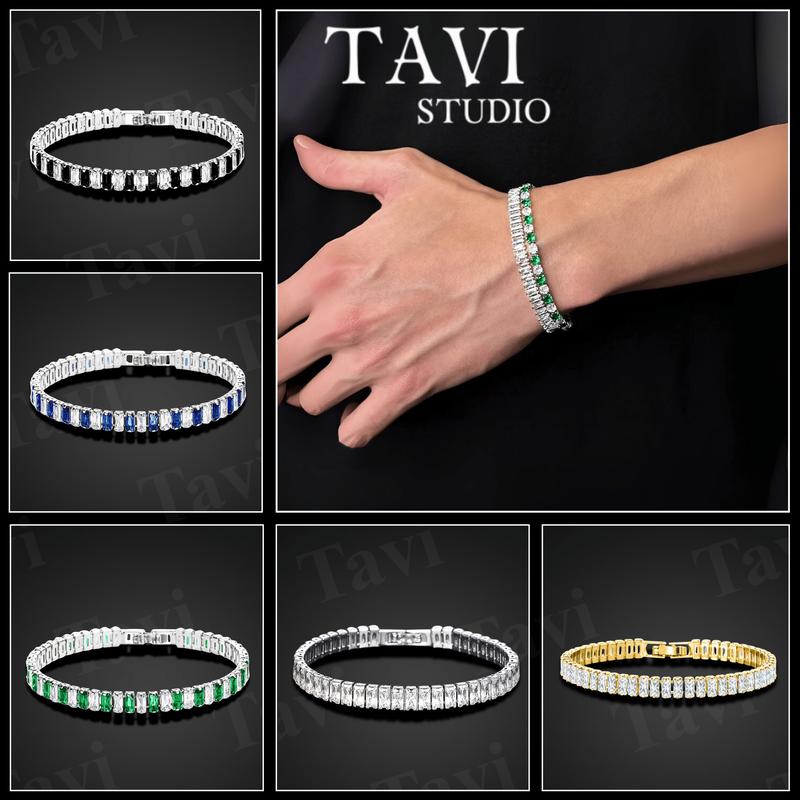 Mua là mê chê thì hoàn về Vòng Tay Titan Nam Nữ - Lắc Tay Tennis Đính Đá Zircon Cao Cấp Lấp Lánh Tavi Phong Cách Basic Thanh Lịch Sang Trọng Phụ Kiện Trang Sức Unisex