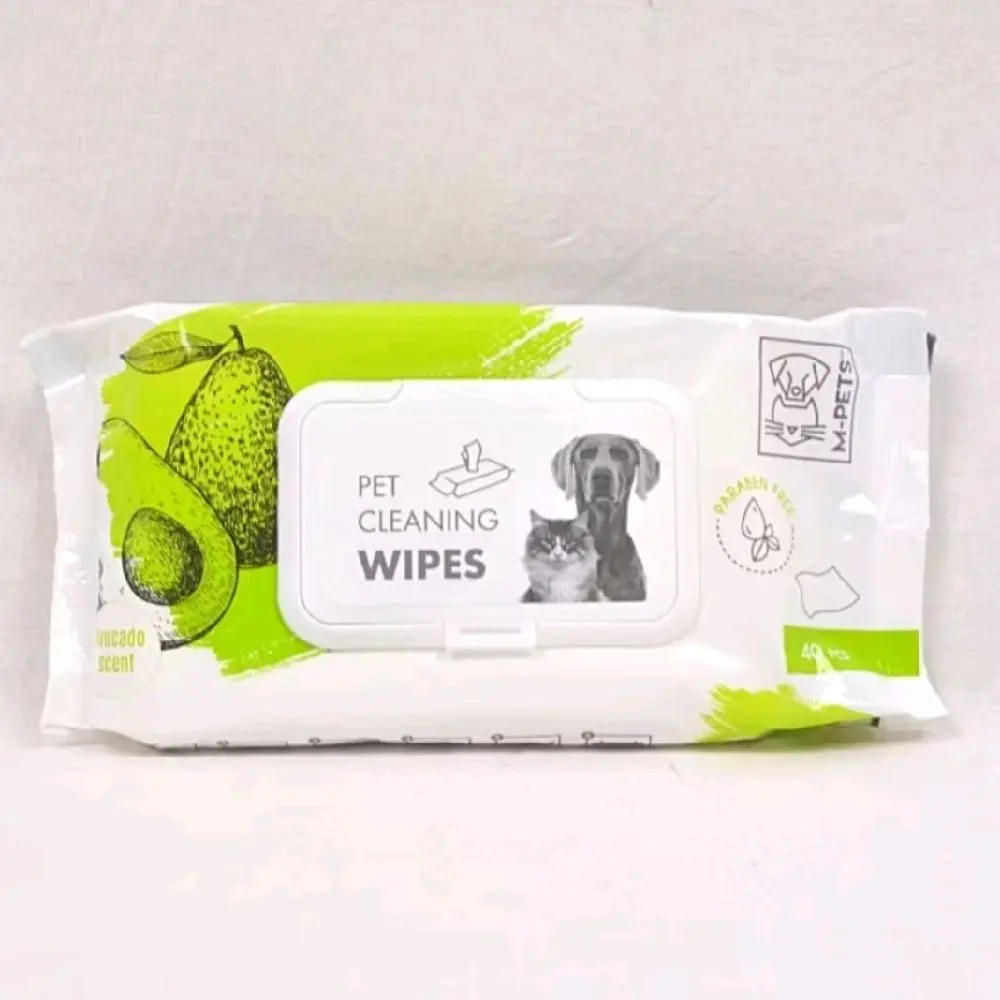 Mpets Cleaning Wipes 40s Avocado, cleaning wipes, tiau pembersoh hewan