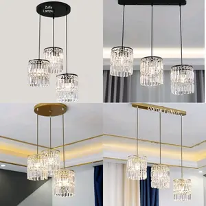 LAMPU GANTUNG FUL KRISTAL AKRILIK, LAMPU HIAS DEKORASI RUMAH, LAMPU HIAS GANTUNG Besi+Bohlam