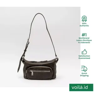 [4.4PRIL KEJUTAN HARGA] Voilaid Outpocket Hobo Mini Bag Washed Brown Pull-Up