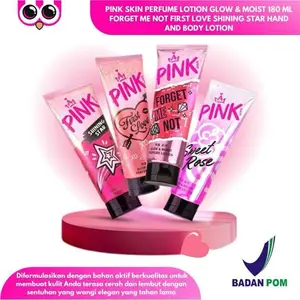Pink Skin parfume Lotion Glow & Moist | Perawatan tubuh mencerahkan