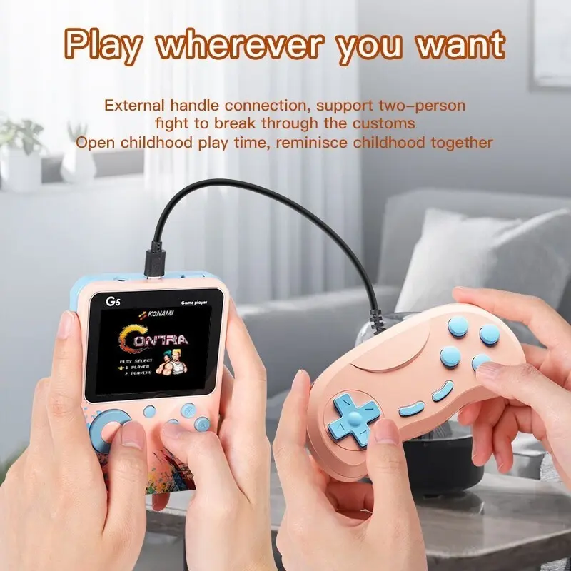 NODIA Konsol Game Genggam Retro G5 / Tetris Mini Arcade / Dengan 500 Game Klasik / Gamepad Portabel Layar 3.0 Inci / Mode Permainan Satu Dan Dua Pemain / Baterai Isi Ulang 1000mAh / Dukungan Untuk Konektivitas TV / Console Machines Gameboy / Gaming Konsol 1
