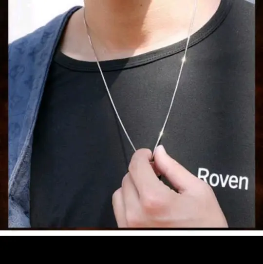 KALUNG TITANIUM PRIA WANITA MODEL BULAT ANTI KARAT TIDAK MUDAH LUNTUR Elegan Hadiah 3