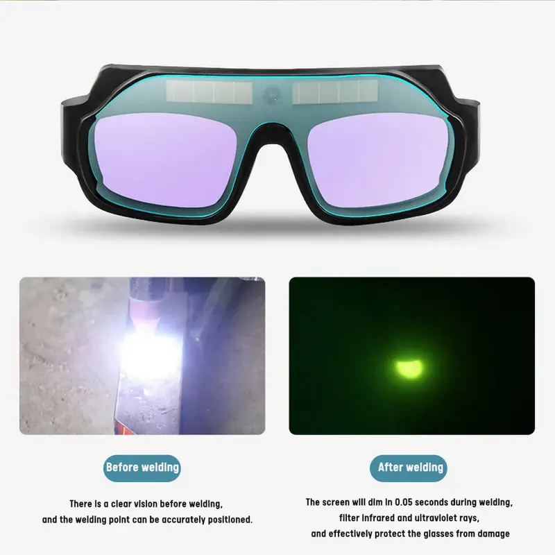 Kacamata Pelindung Las Otomatis Auto Darkening Soldering Goggles 8