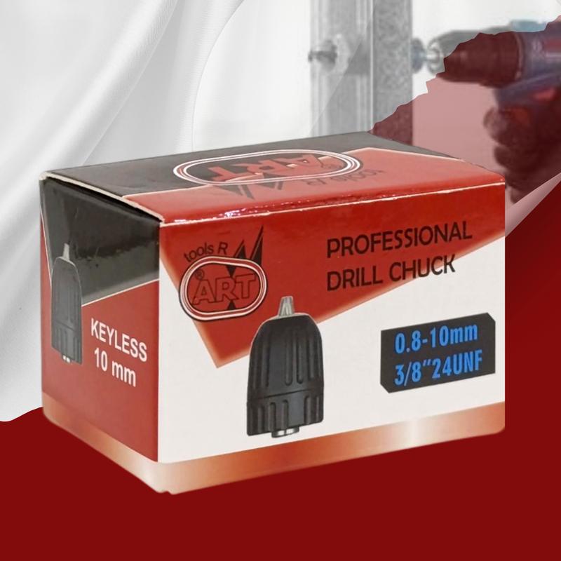Kepala Bor 10mm 3/8" Keyless Drill Chuck Cordless Tanpa Kunci Kepala Mesin Bor Keyless Bor Baterai Cordless Kepala Bor Impact ART 6