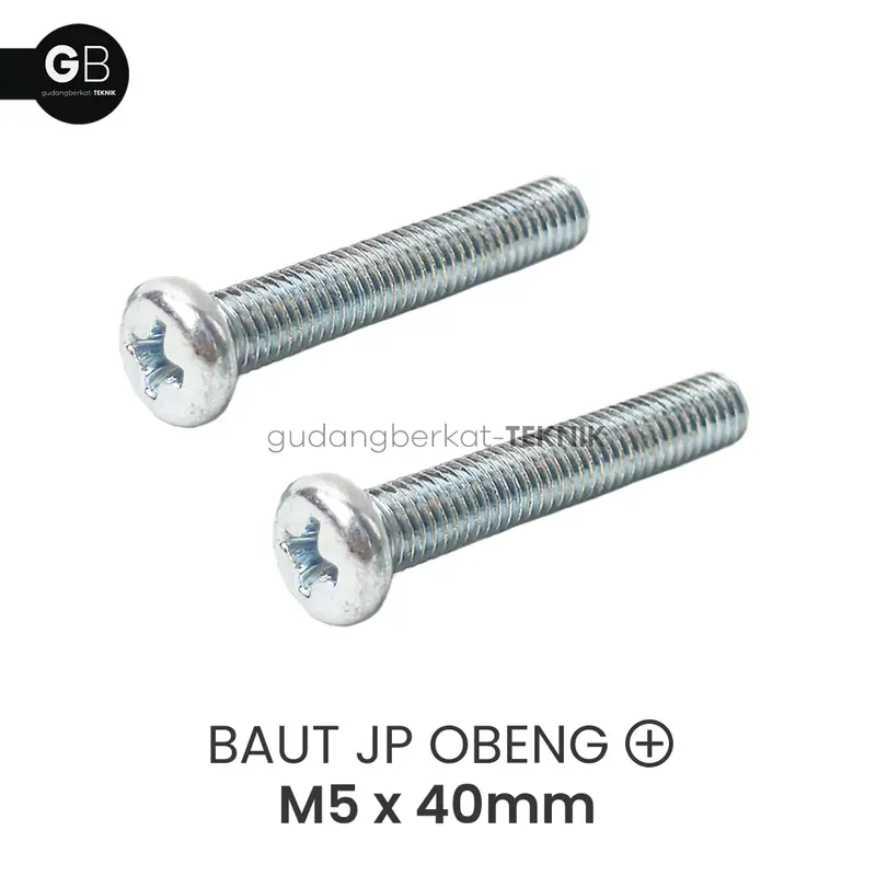 Baut JP 5x40 Pan Head / JP M5x40 Kepala Obeng Plus M5 x 40 0