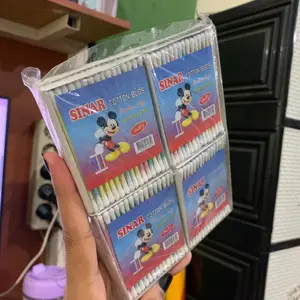 BAS (12 pack) Cotton Buds Pembersih Telinga Baby / Anak Korek Kuping