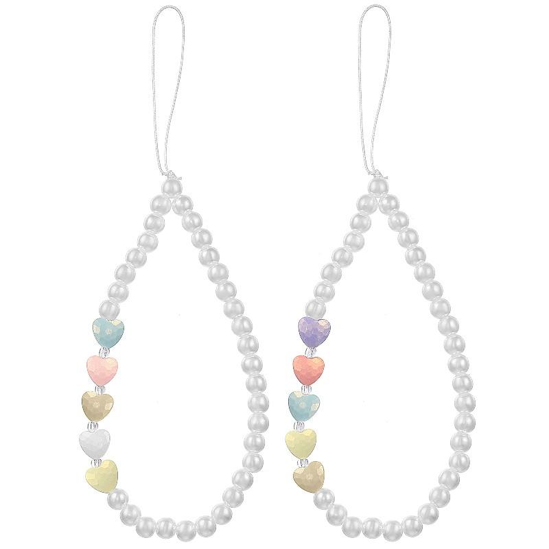 Gantungan HP Manik-Manik love mutiara Lucu simpel | Phone strap mutiara unik